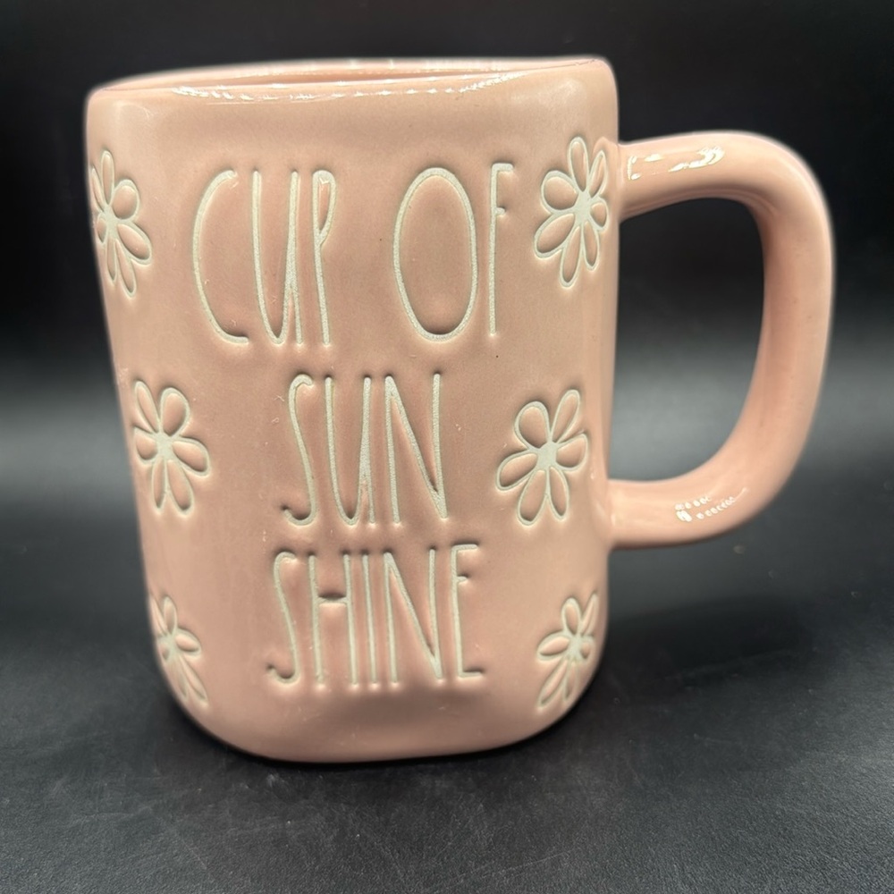Rae Dunn PINK cup of sunshine
